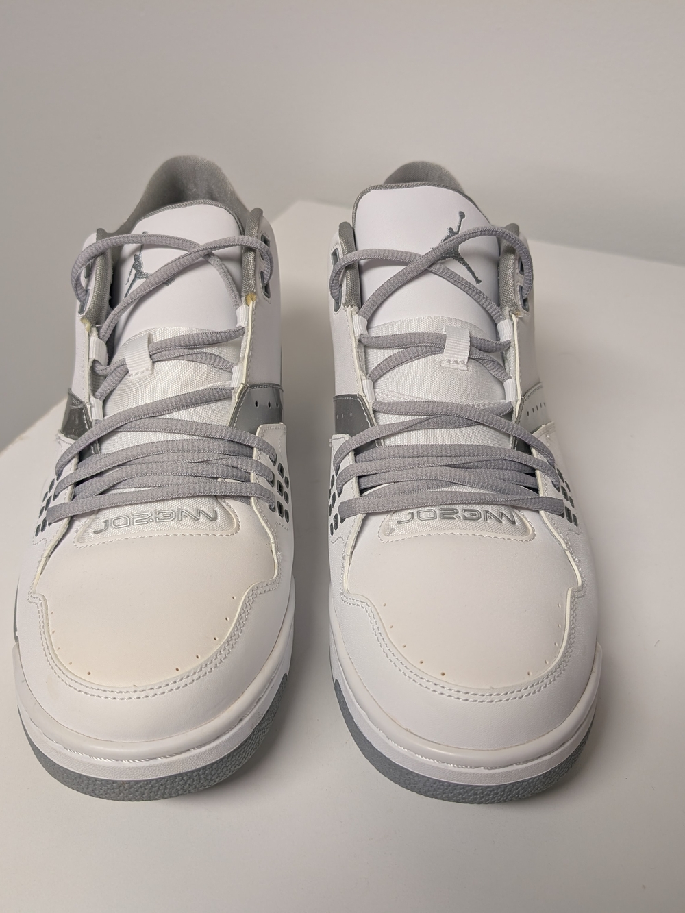 Jordan Flight 23 White/Metallic Silver Size 13 Mens